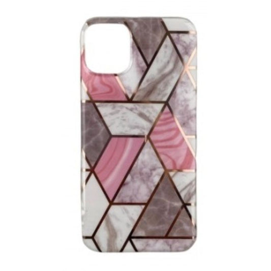 Husa protectie Vivimall compatibila cu Samsung Galaxy A72 Soft IMD TPU Marble Geometric Alb - vivimall.ro