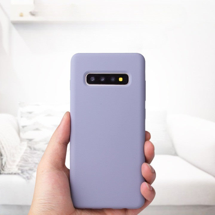 Husa protectie Flippy compatibila cu Samsung Galaxy S10 Liquid Silicone Case Mov - vivimall.ro