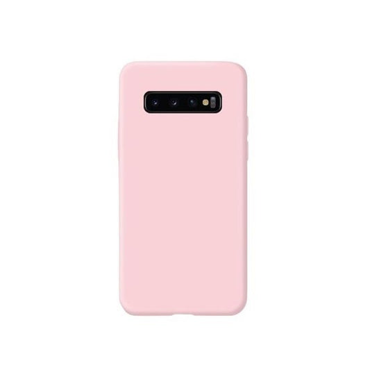 Husa protectie Vivimall compatibila cu Samsung Galaxy S10 Liquid Silicone Case Roz - vivimall.ro