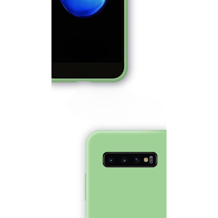 Husa protectie Flippy compatibila cu Samsung Galaxy S10 Liquid Silicone Case Verde Inchis - vivimall.ro