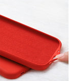 Husa protectie Flippy compatibila cu Samsung Galaxy S21 Ultra Liquid Silicone Case Rosu - vivimall.ro