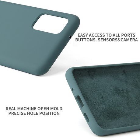 Husa protectie Flippy compatibila cu Samsung Galaxy S21 Ultra Liquid Silicone Case Verde - vivimall.ro