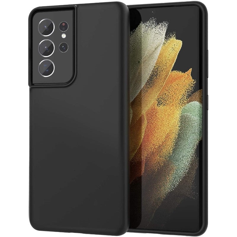 Husa protectie Flippy compatibila cu Samsung S21 5G Liquid Silicone Case Negru - vivimall.ro