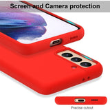 Husa protectie Flippy compatibila cu Samsung S21 5G Liquid Silicone Case Rosu - vivimall.ro