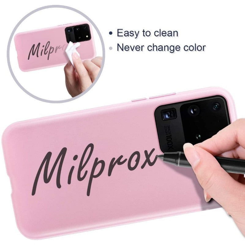 Husa protectie Flippy compatibila cu Samsung S21 5G Liquid Silicone Case Roz - vivimall.ro