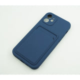 Husa protectie Flippy cu suport card compatibila cu Apple iPhone 12 Pro Albastru inchis - vivimall.ro
