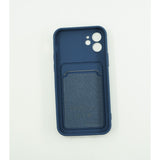 Husa protectie Flippy cu suport card compatibila cu Apple iPhone 12 Pro Albastru inchis - vivimall.ro