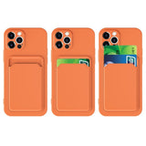 Husa protectie Flippy cu suport card compatibila cu Apple iPhone 12 Pro Portocaliu - vivimall.ro