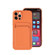 Husa protectie Flippy cu suport card compatibila cu Apple iPhone 12 Pro Portocaliu - vivimall.ro