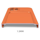 Husa protectie Flippy cu suport card compatibila cu Apple iPhone 13 Mini Portocaliu - vivimall.ro