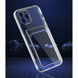 Husa protectie Flippy cu suport card compatibila cu Apple iPhone 13 Pro Transparent - vivimall.ro