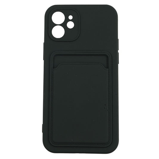 Husa protectie Vivimall cu suport card compatibila cu Samsung Galaxy A02S Negru - vivimall.ro