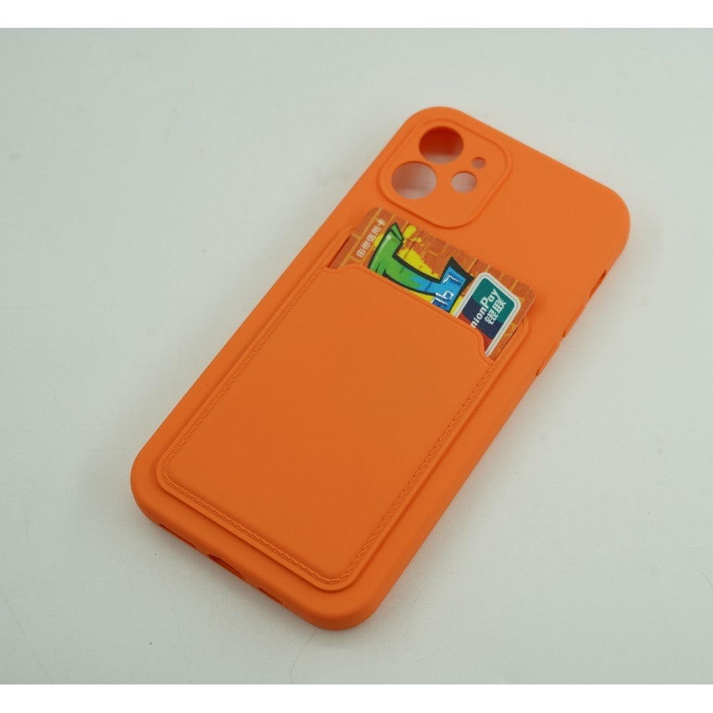 Husa protectie Flippy cu suport card compatibila cu Samsung Galaxy A32 5G Portocaliu - vivimall.ro