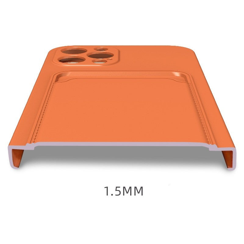 Husa protectie Flippy cu suport card compatibila cu Samsung Galaxy A52 Portocaliu - vivimall.ro