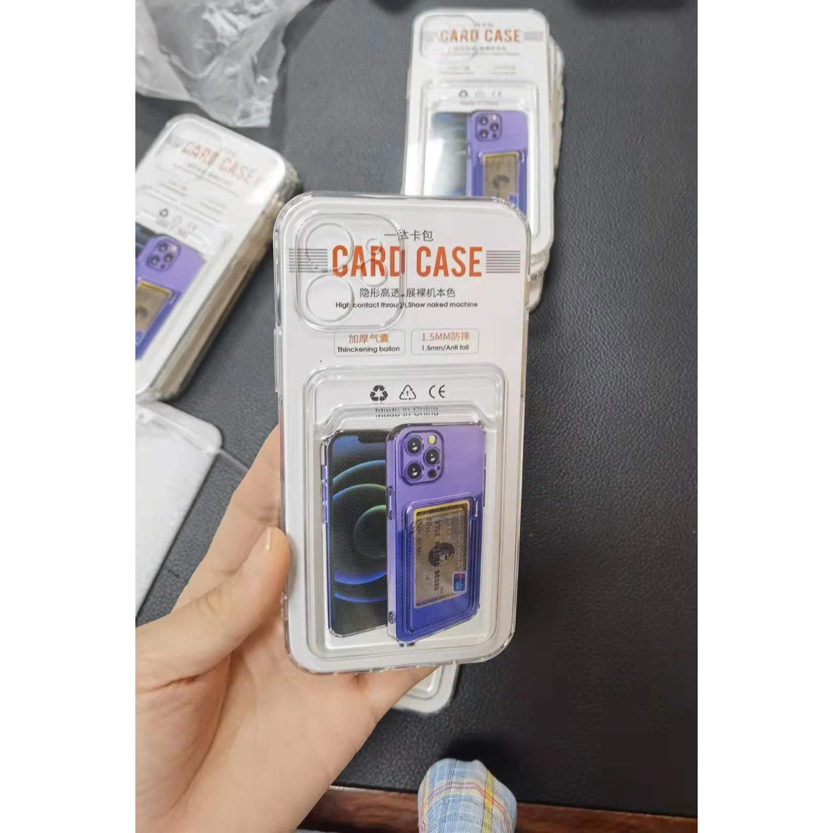 Husa protectie Flippy cu suport card compatibila cu Samsung Galaxy A52 Transparent - vivimall.ro