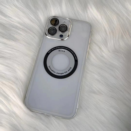 Husa protectie MagSafe TPU, Flippy, pentru iPhone 12, cu decupaj logo, Folie Sticla Camera, Transparent - vivimall.ro