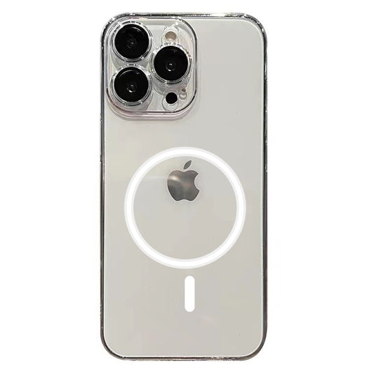 Husa protectie Vivimall pentru Apple iPhone 12 Pro Max, MagSafe Silicone, Protectie si folie camera inclusa, protectie camera, Transparent - vivimall.ro