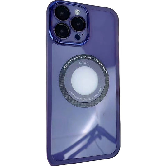 Husa protectie MagSafe TPU, Vivimall, pentru Apple iPhone 13 Pro, cu decupaj logo, Folie Sticla Camera, Mov - vivimall.ro