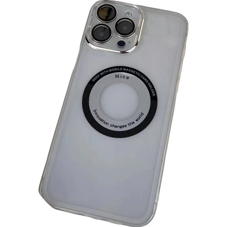 Husa protectie MagSafe TPU, Flippy, pentru iPhone 13 Pro, cu decupaj logo, Folie Sticla Camera, Transparent - vivimall.ro