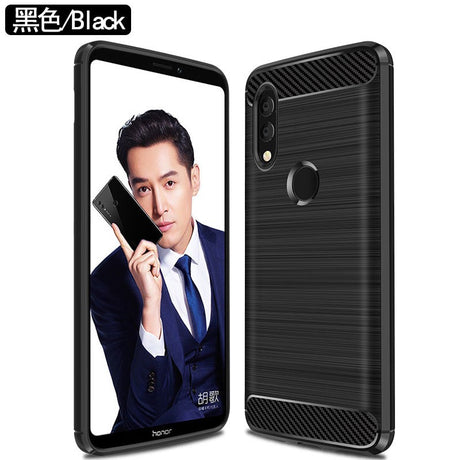 Husa Protectie, Vivimall, compatibila cu Honor 70, TPU Carbon, Negru - vivimall.ro