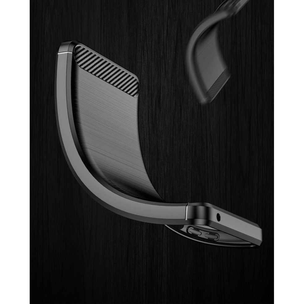 Husa Protectie, Vivimall, compatibila Apple iPhone 14 Plus, Carcasa TPU Carbon, 1.5 mm, Negru - vivimall.ro
