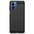 Husă Motorola Moto G14 din TPU Carbon neagră, protecție 360 grade, vedere frontală