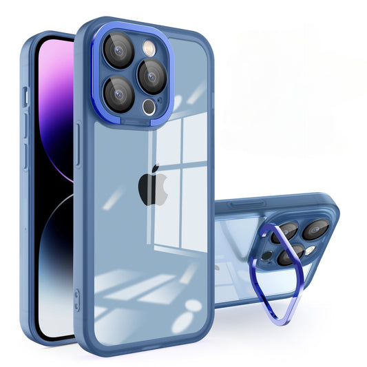 Husa protectie Vivimall pentru Samsung A03 Electroplated cu  suport pentru camera, 1.5 mm grosime, protectie camera, Albastru - vivimall.ro