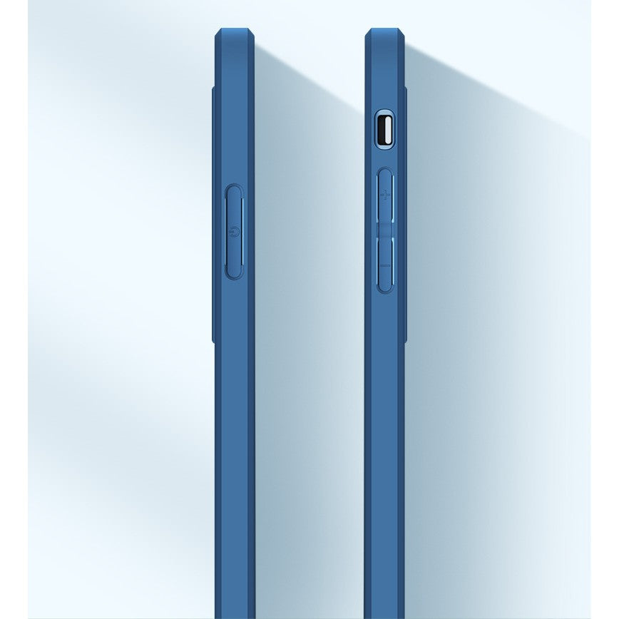 Husa protectie Flippy pentru Samsung A34 5G Electroplated cu  suport pentru camera, 1.5 mm grosime, protectie camera, Albastru - vivimall.ro