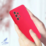 Husa protectie Flippy pentru Samsung A53 5G Liquid Silicone Roz Fuchsia/Roz - vivimall.ro