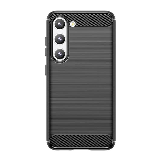 Husa Protectie, Vivimall, Husa de Protectie pentru Samsung Galaxy S23 Ultra, din TPU cu Element de Carbon, Negru - vivimall.ro