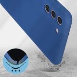 Husa protectie Flippy pentru Samsung S21 FE Liquid Silicone Albastru Inchis - vivimall.ro