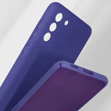 Husa protectie Flippy pentru Samsung S21 FE Liquid Silicone Mov - vivimall.ro