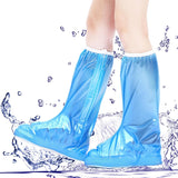 Protectie Incaltaminte pentru Ploaie si Noroi, Flippy, Impermeabila, Talpa Antiderapanta, cu Fermoar si Capsa, Inaltime 40 cm, Marime L 38-39, Albastru - vivimall.ro