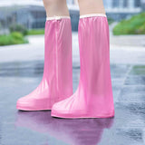 Protectie Incaltaminte pentru Ploaie si Noroi, Flippy, Impermeabila, Talpa Antiderapanta, cu Fermoar si Capsa, Inaltime 40 cm, Marime L 38-39, Roz - vivimall.ro