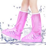 Protectie Incaltaminte pentru Ploaie si Noroi, Flippy, Impermeabila, Talpa Antiderapanta, cu Fermoar si Capsa, Inaltime 40 cm, Marime XL 40-41, Roz - vivimall.ro