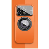 Husa protectie MagSafe Kathy Tech, Flippy, pentru Apple iPhone 13 Pro Max, Dublu Cerc, Portocaliu - vivimall.ro