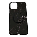 Husa protectie pentru Apple iPhone 11 Pro Soft IMD TPU Marble Negru cu Suport inclus - vivimall.ro