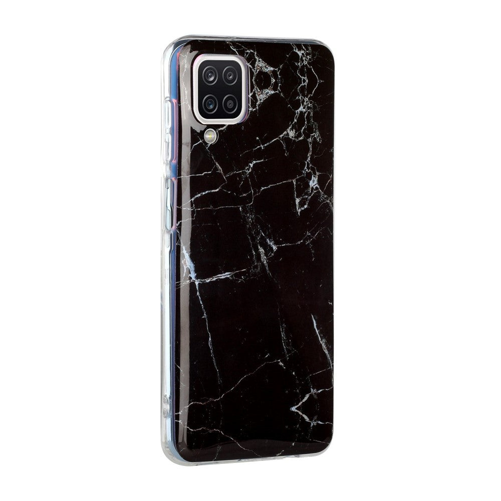 Husa protectie pentru Apple iPhone 11 Soft IMD TPU Marble Negru cu Suport inclus - vivimall.ro