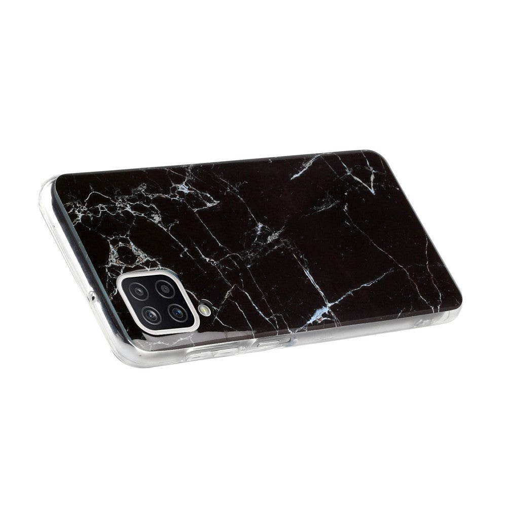 Husa protectie pentru Apple iPhone 11 Soft IMD TPU Marble Negru cu Suport inclus - vivimall.ro