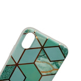 Husa protectie pentru Apple iPhone X/XS Soft IMD TPU Marble Geometric Verde - vivimall.ro