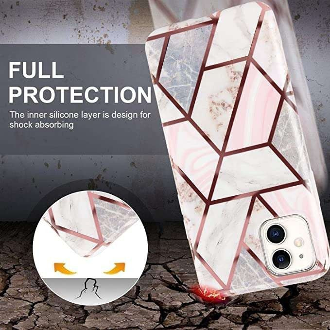 Husa protectie pentru Samsung S10 Soft IMD TPU Marble Geometric Alb - vivimall.ro