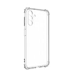 Husă transparentă Samsung S24 Plus montată pe telefon, decupaje precise porturi și cameră
