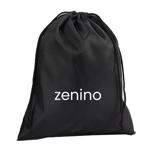 Husa Sac pentru Pantofi, Vivimall, Husa din Poliester pentru Haine Incaltaminte, Lucruri in Calatorie, inchidere cu Snur, 30 x 20 cm 80 g Negru - vivimall.ro