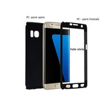 Husa Samsung Galaxy A3 2017 Full Cover 360 Negru + Folie de protectie - vivimall.ro