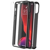 Husa Samsung Galaxy A6 2018 Full Cover 360 Argintiu + Folie de protectie - vivimall.ro