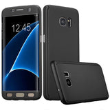 Husa Samsung Galaxy A7 2017 Full Cover 360 Negru + Folie de protectie - vivimall.ro