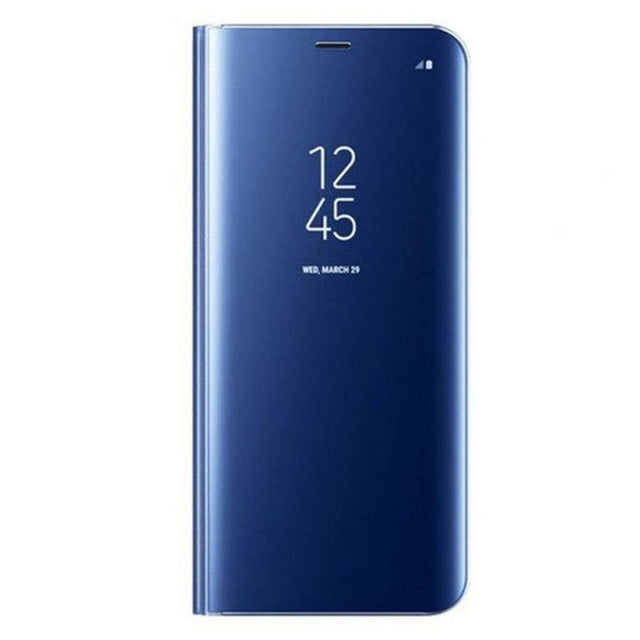 Husa Samsung Galaxy A7 2018 Flip Cover Oglinda Albastru - vivimall.ro