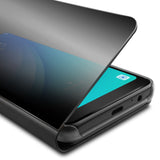 Husa Samsung Galaxy A8 2018 Flip Cover Oglinda Negru - vivimall.ro