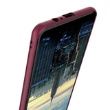 Husa Samsung Galaxy A8 2018 Luxury Case Burgundy - vivimall.ro