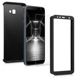 Husa Samsung Galaxy J4 Plus 2018 Full Cover 360 Negru + Folie de protectie - vivimall.ro
